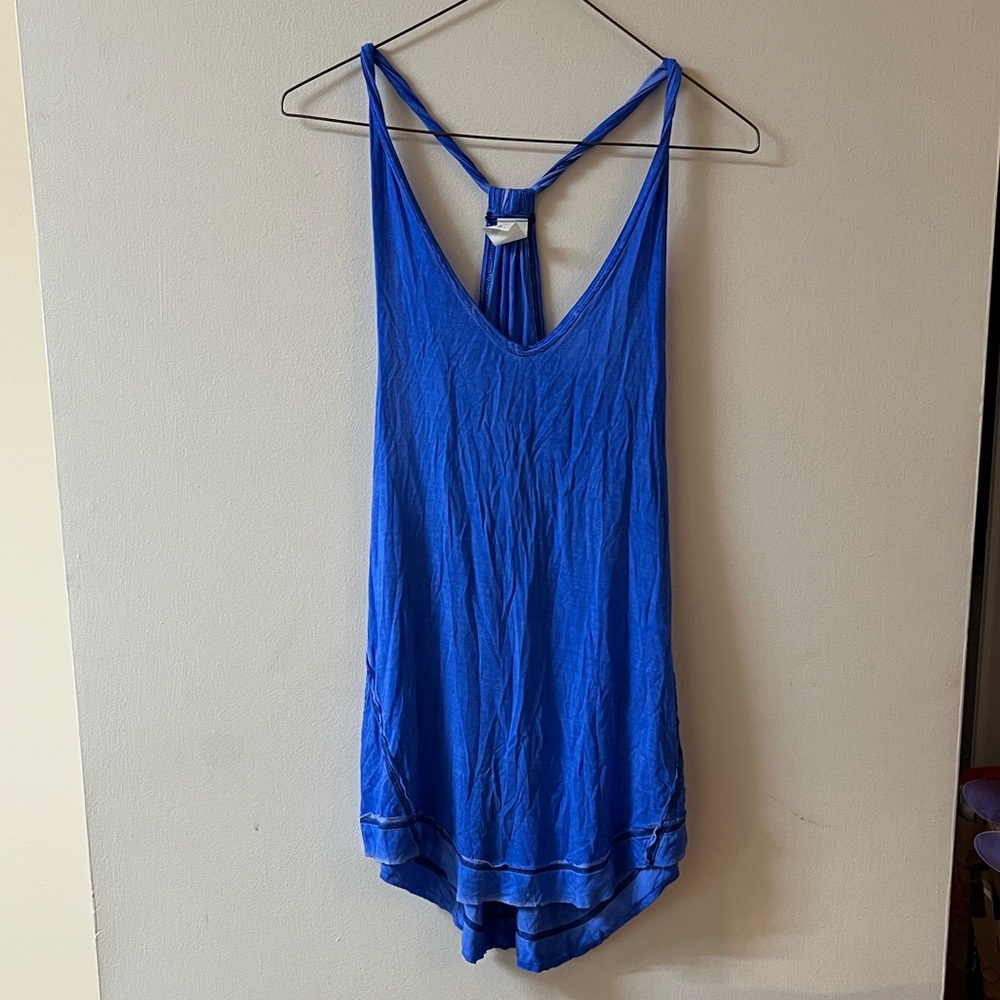 NWT Free People Women's Blue Sleeveless Top